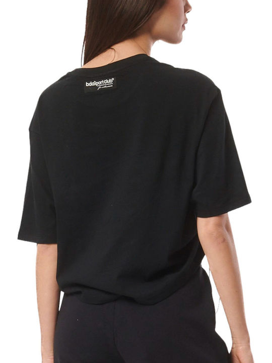 Drawcords Γυναικείο Αθλητικό T-shirt Μαύρο