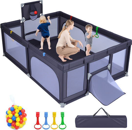 Costway Park with Mattress Gray