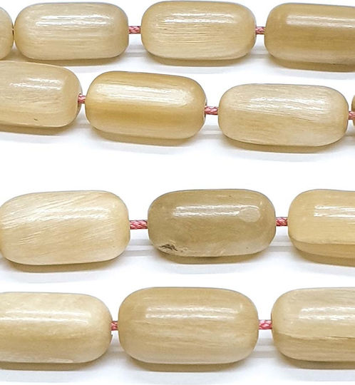 Roloi Komboloi Horn Worry Beads with 23 Beads Beige 37cm