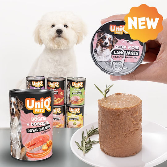 Uniq Υγρή Τροφή Σκύλων με Σολομό 375gr