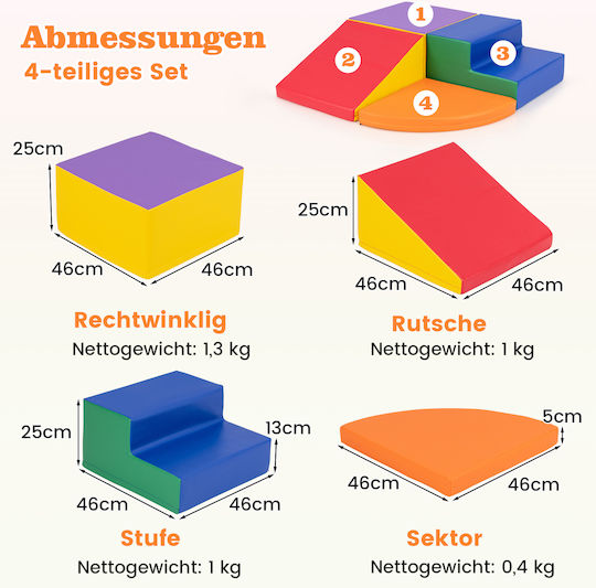 Costway aus Stoff Mehrfarbig