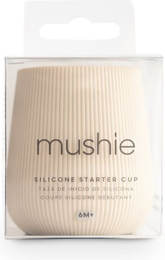Mushie Παιδικό Ποτηράκι από Σιλικόνη Μπεζ 59ml για 6m+