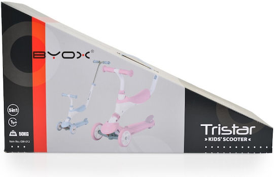 Byox Παιδικό Πατίνι Tristar Τρίτροχο με Κάθισμα για 3+ Ετών Ροζ
