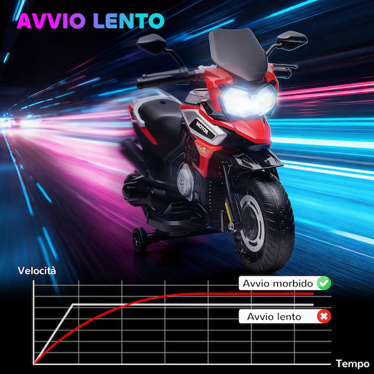 Kids Motorbike Inspired Electric 6 Volt Red