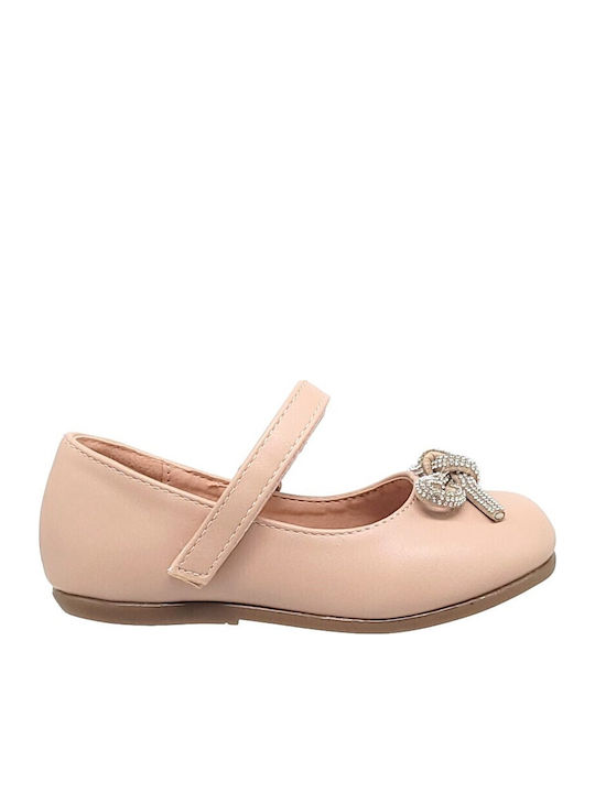 Παιδικές Μπαλαρίνες mit Bügel- und Schleifenverschluss Synthetisches Leder Beige