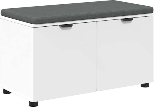 Мебел за антре с Пейка Бял 80x38x46см