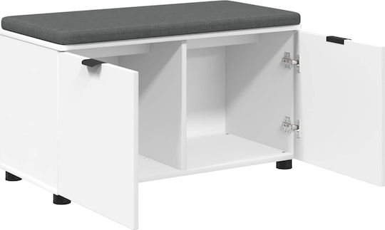 Мебел за антре с Пейка Бял 80x38x46см