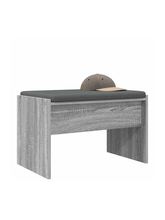 Entry Furniture with Bench Gray Sonoma 60x38x46cm