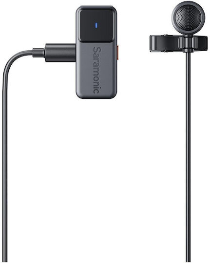 Saramonic Air-02 Set Wireless Microphone Πέτου, Clip On Journalistic in Gray Color