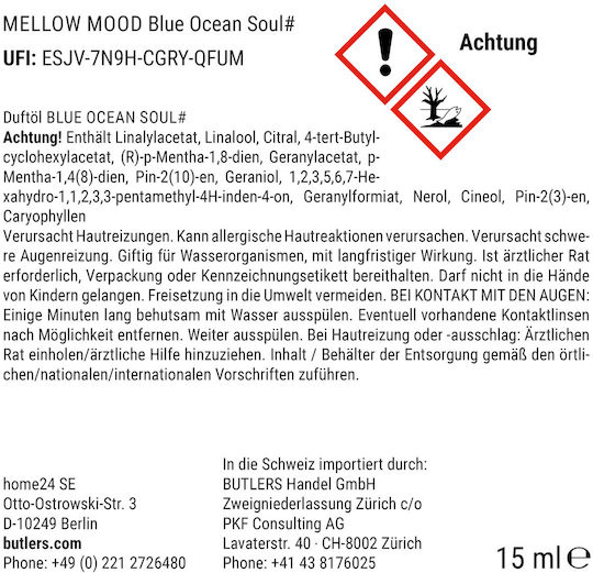 Butlers Αρωματικό Έλαιο Blue Ocean Soul 15ml