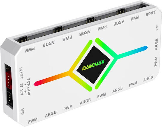 Gamemax Fan Hub V4.0 PWM ARGB Hub + Controller White GM-14050101445