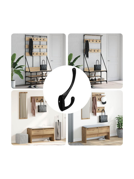vidaXL Floor Garment Rack made of Metal Black
