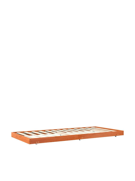 Kinderbett Einzeln Braun für Matratze 90x200cm