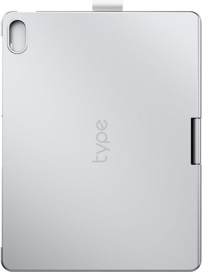 Typecase Flexbook Touch Klappdeckel mit Tastatur in Internationales Englisch Weiß (iPad 2022 10,9 Zoll / iPad 2025 11")