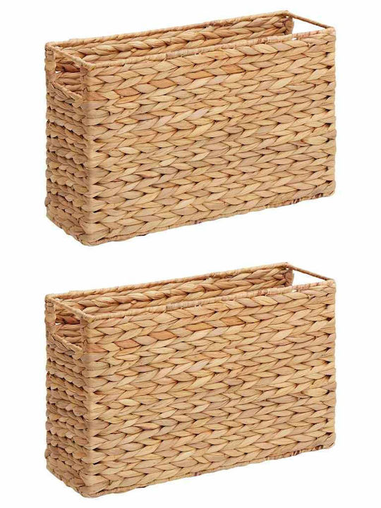 vidaXL Set de coșuri decorative cu mânere Brown 39x14x25buc 2buc