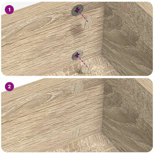 vidaXL Pătuțuri Rotunde cu autocolant și Diametru 20mm 2buc 864639