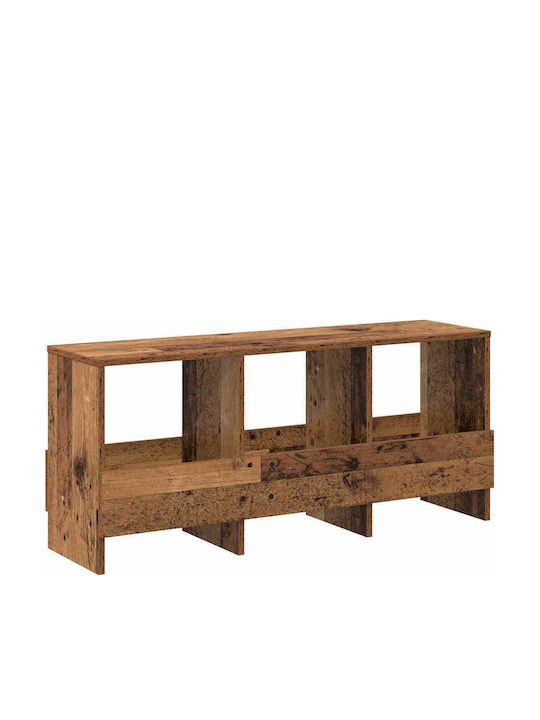vidaXL PU Magazine Rack Brown 45x30x102cm
