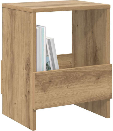 vidaXL PU Magazine Rack Brown 35x30x45cm