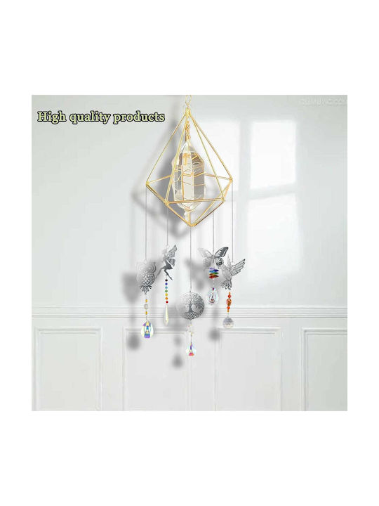 Hanging Wall Decor Multicolour Glass 5 Pieces (Various Designs)