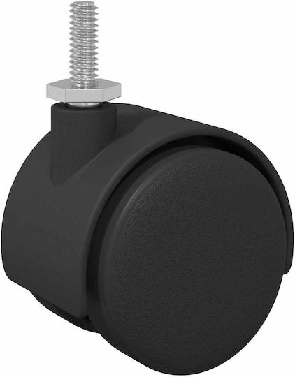vidaXL Möbelrad Polypropylen Büro mit Rädern Schwarz und Silber 3,78x4x3,78cm 12 Stück