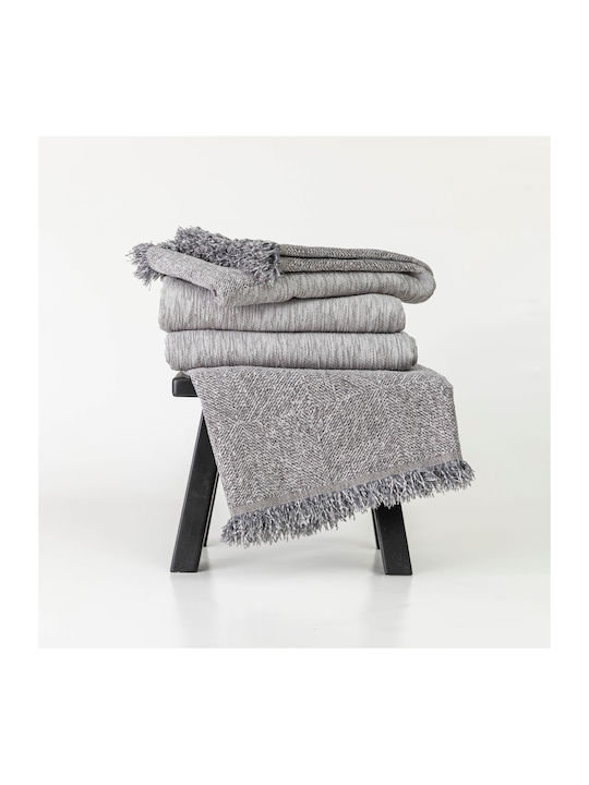 Borea Square Ριχτάρι Πολυθρόνας Chenille 180x180εκ. Γκρι 001605052069