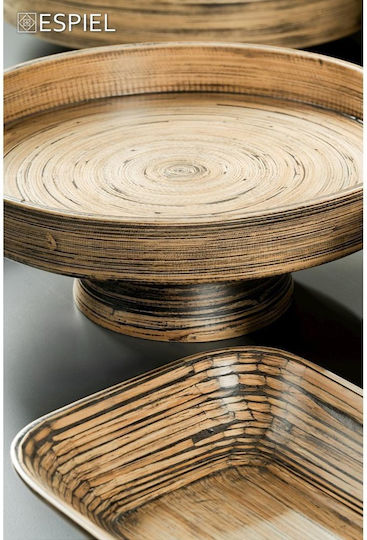 Espiel Bali Dip Serving Bowl Round made of Bamboo Brown with Diameter 30cm