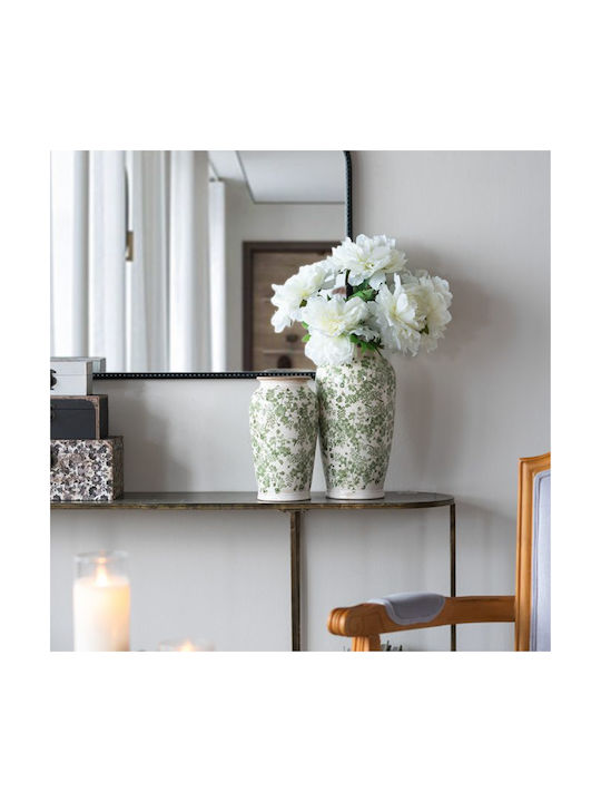 Artekko Decorative Vase Aurelion White 19.5x19.5x37cm