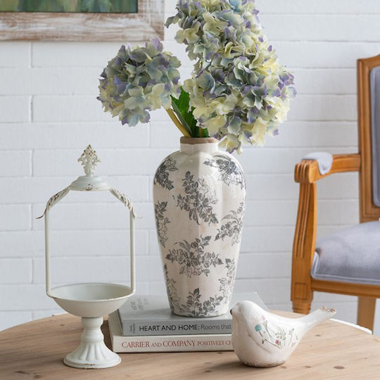 Artekko Decorative Vase Aging White 20.5x20.5x34.5cm