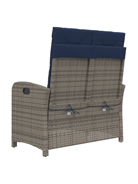 Rattan Gartenbank mit Kissen 105x59x93cm