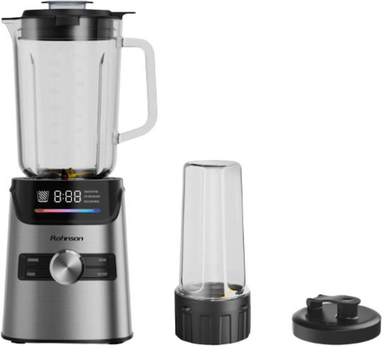 Rohnson Μπλέντερ με Γυάλινη Κανάτα 1.7 lt 1400W Ασημί R-5348