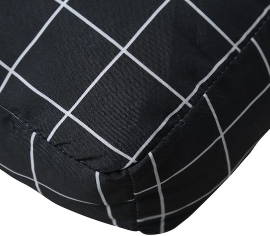 vidaXL Waterproof Bench Cushion for Pallet with Backrest Oxford Black 2 Pieces 110x50cm
