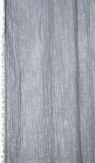 Calma House Curtain with Tab Top Fray Blue 140x280cm