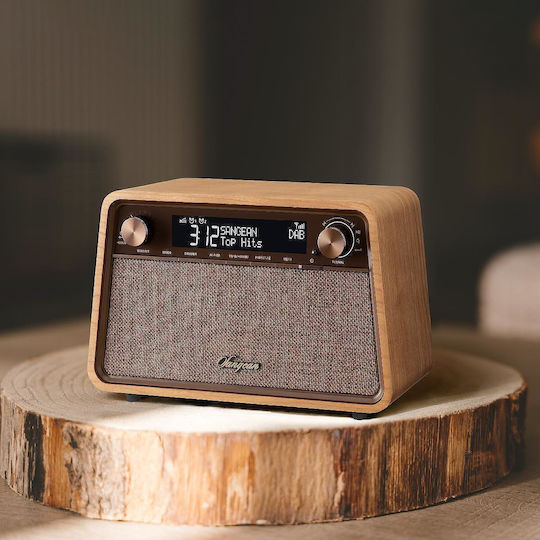 Sangean WR-201D Retro DAB+ mit Bluetooth und USB Vintage Natural Cherry