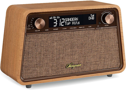 Sangean WR-201D Retro DAB+ mit Bluetooth und USB Vintage Natural Cherry