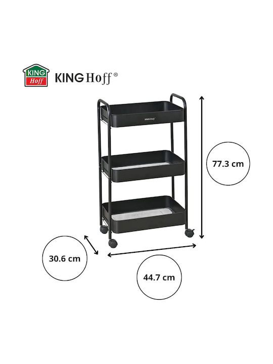 KING Hoff Floor Bathroom Shelf Metallic Black