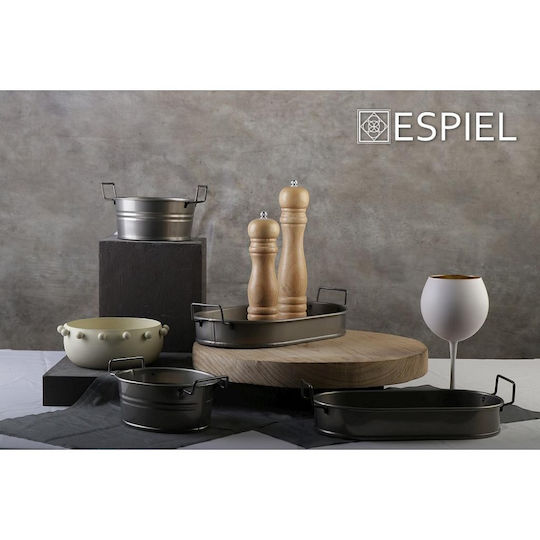 Espiel Διακοσμητικό Μπωλ Μεταλλικό Ροζ 16x16x7.5cm