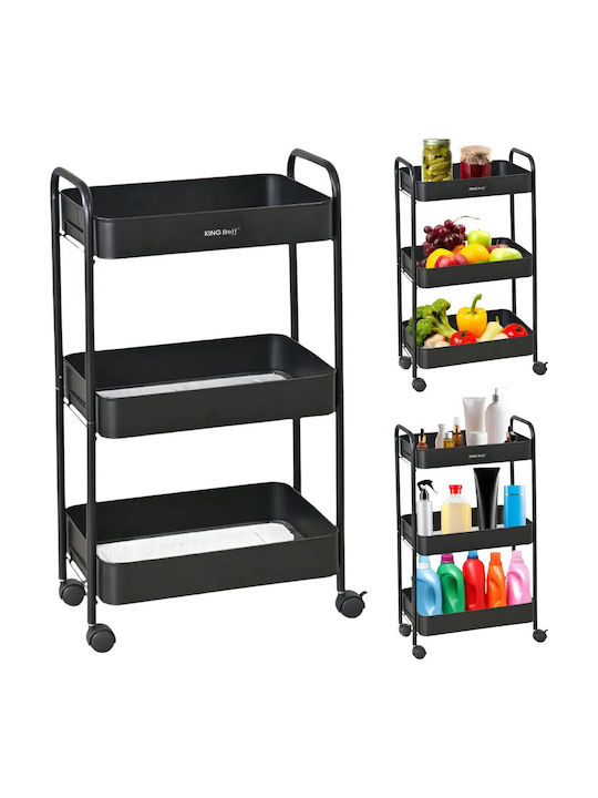 KING Hoff Floor Bathroom Shelf Metallic Black
