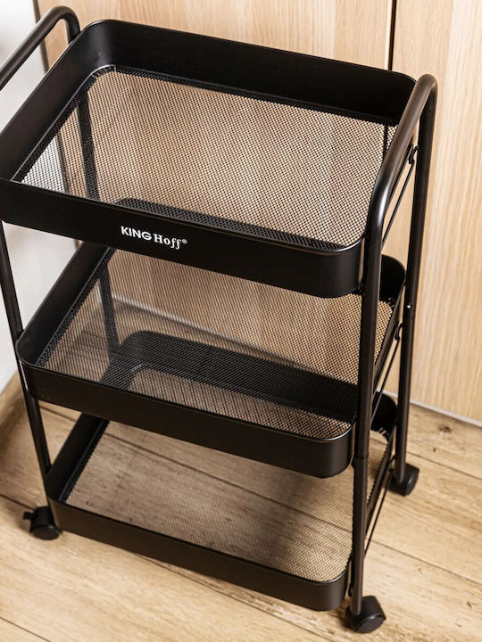 KING Hoff Floor Bathroom Shelf Metallic Black