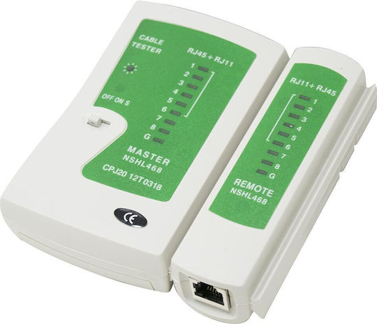 Bakaji 02837466 Tester Καλωδίων Δικτύου RJ45 / RJ11 / RJ12
