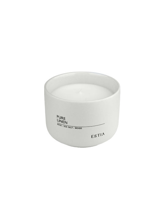 Estia Aromatic Taper Candle with Perfume PURE LINEN 280g