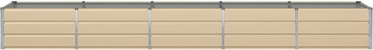 vidaXL Pot Metallic Ivory 400x80x45cm.