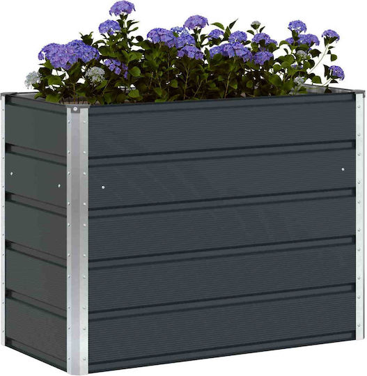 vidaXL Ghiveci Metal Cărbune de lemn 480x50x45cm.