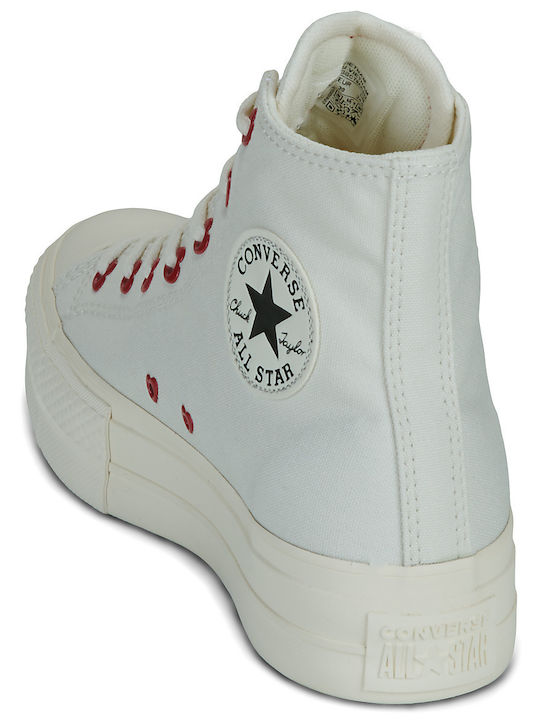Chuck Taylor All Star Γυναικεία Flatforms Μποτάκια Λευκά