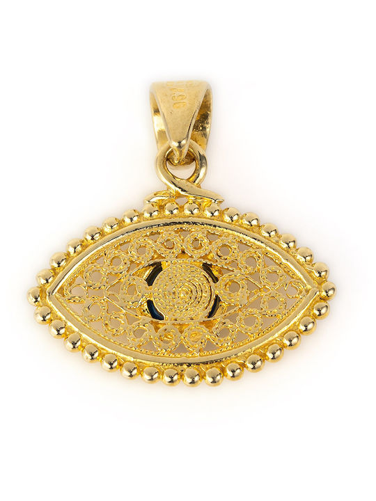 George Art Jewels Byzantinisches Charm Auge aus 14K Gold