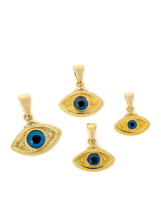 George Art Jewels Byzantine Eye Charm in 14K Gold