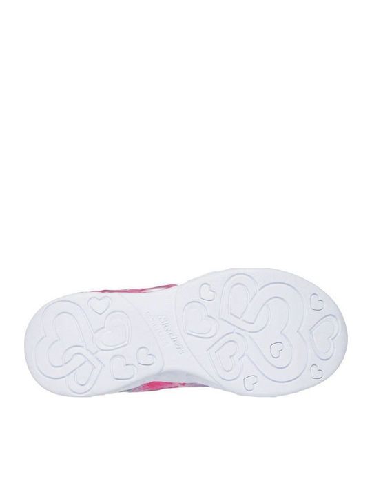 Kids Sneakers with Hoop & Loop Closure and Silver Lights
