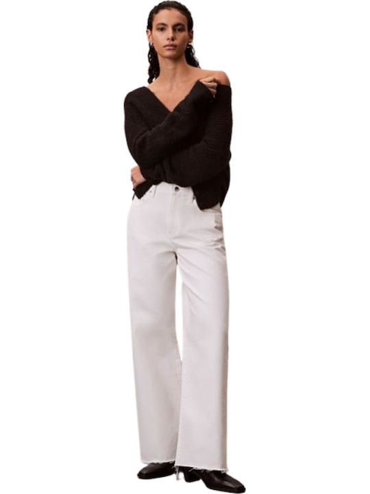 High Rise Women's Jean Pants in Regular Fit White
