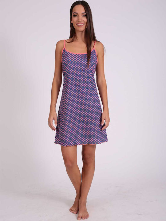 Lydia Creations Sommer Damen Nachthemd Orange
