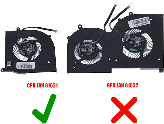 Ανεμιστηράκι Laptop Cpu Cooling Fan Msi Creator Z17 Ms-17n1 Hx Studio A12ukst A12umst A12uet A12ugst A12uhst A12uht Bs5205hs-u5a 17n1-c-ccw-4p 4pin Κωδ.81631