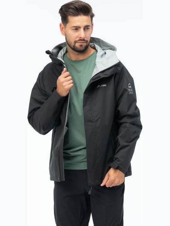Χειμωνιάτικο Μπουφάν Hardshell Αδιάβροχο και Αντιανεμικό Μαύρο